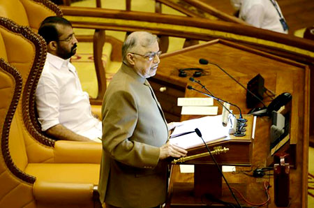 Governor P. Sathasivan addresses the Assembly on June 24, 2016