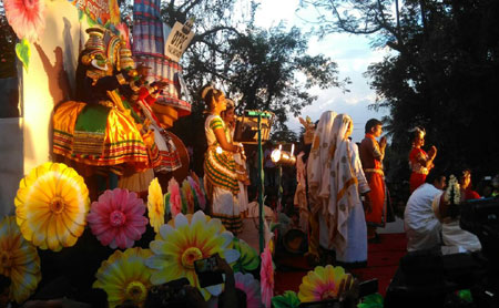 One fo the floats that participated in the pageantry of Onam Week celebrations in Trivandrum
