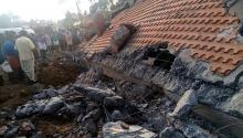 Damage caused by the fireworks explosion at Paravoor near Kollam