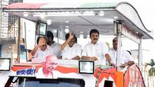 KPCC president V. M. Sudheeran leading Janaraksha Yatra