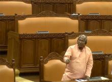 BJP member O. Rajagopal joints the walkout as the last person to leave the House