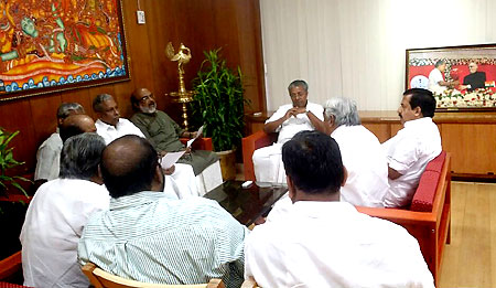 UDF leaders meet Chief Minister Pinarai Vijayan in his chamber on Thursday