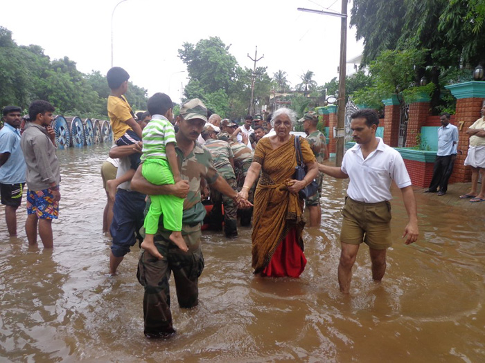 Army undertaking flood relief operations in Chennai