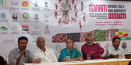 Dr. Vandana Shiva announcing third Annam- Good Food Festival 